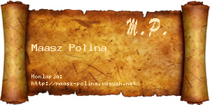 Maasz Polina névjegykártya